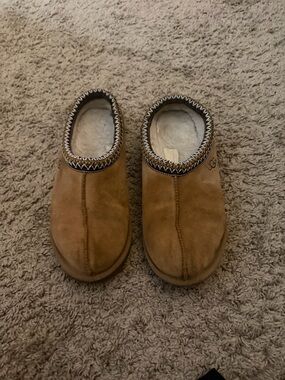 UGG Chestnut Suede Slip-On Clogs